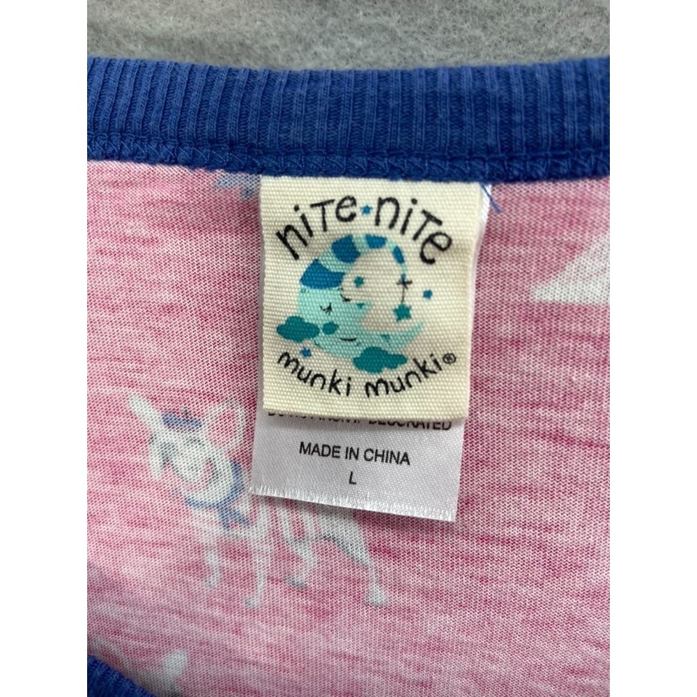 Nite Nite MUNKI MUNKI Pajamas Women L Pink PJ Shorts French Bulldogs Paris 2pc - Picture 3 of 15